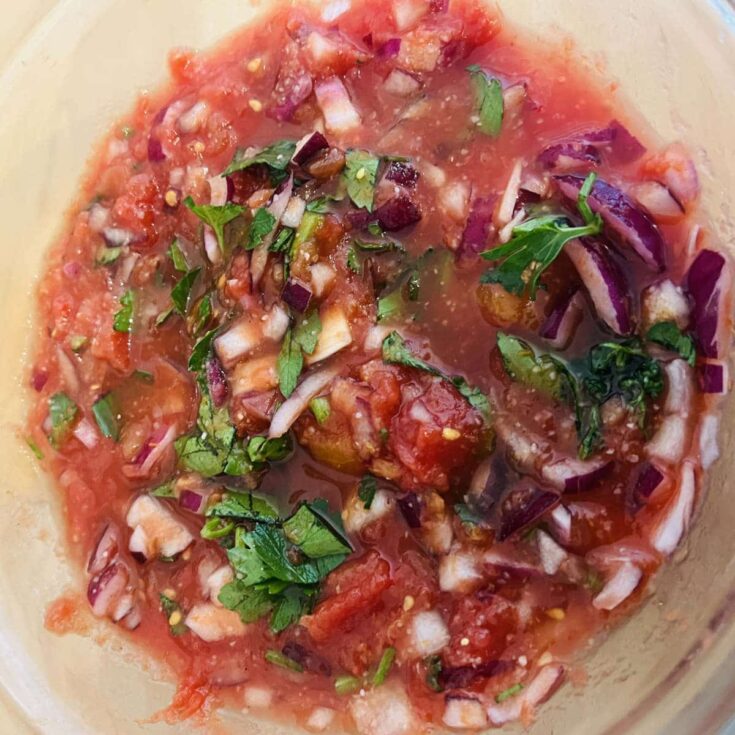 Easy Italian salsa (Salsa cruda di pomodoro) 1