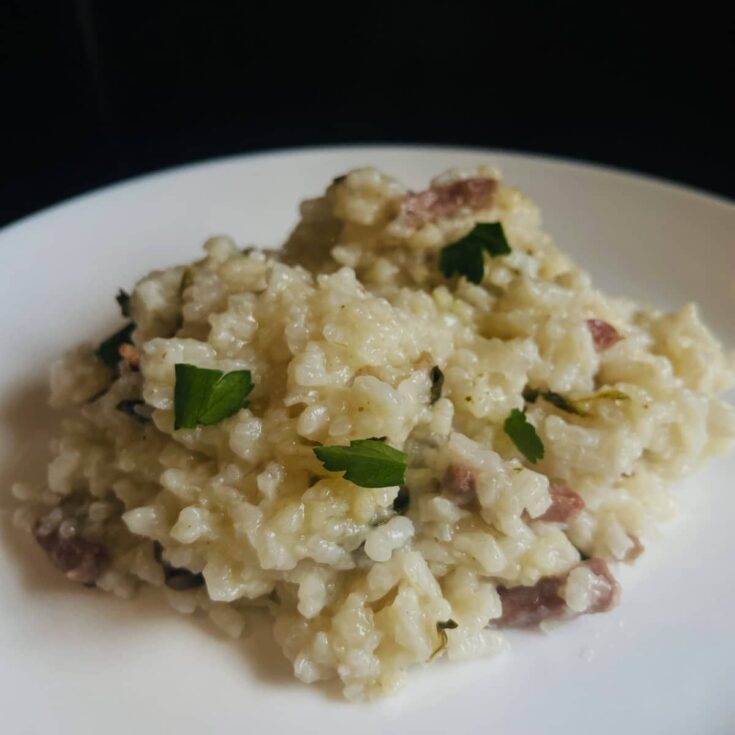 Instant pot bacon and mushroom risotto 1