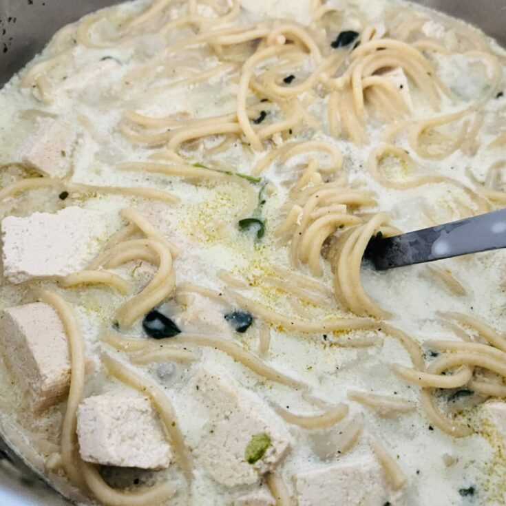 Instant Pot Tofu and Pasta (with spinach) 2