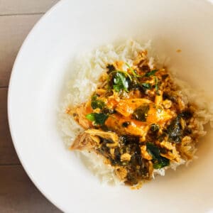 butter chicken with spinach