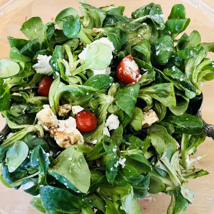 Mixed green salad with balsamic vinaigrette 1