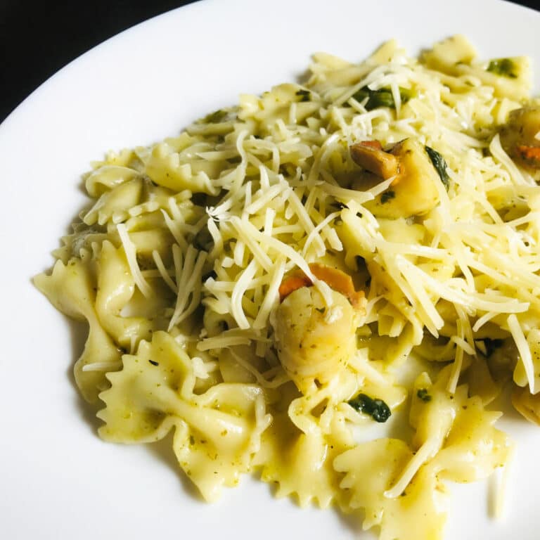 Instant Pot Lemon garlic scallops pasta