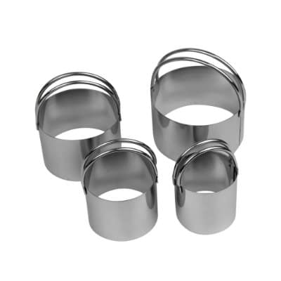 Evelots Cookie Cutter-Biscuit-Stainless Steel-Easy to Use Handles-4 Sizes-Set/4 (Set of 4)