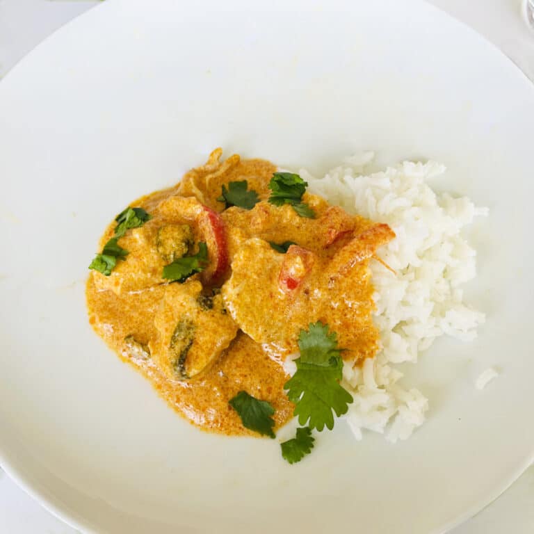 Instant Pot Coconut chicken curry with peppers