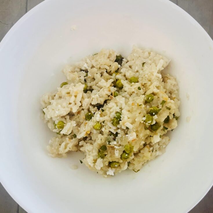 Instant Pot Pea and parmesan risotto 1