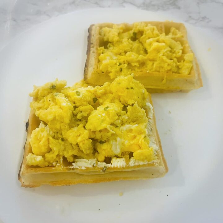 egg and cheese waffle