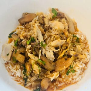 chicken and mushroom coconut curry