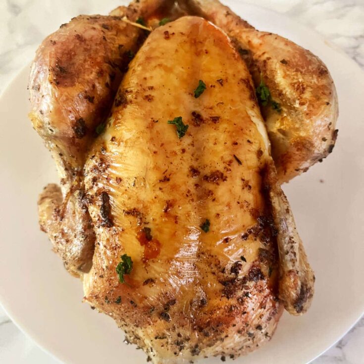 Air fryer Whole Chicken with garlic and herbs 1