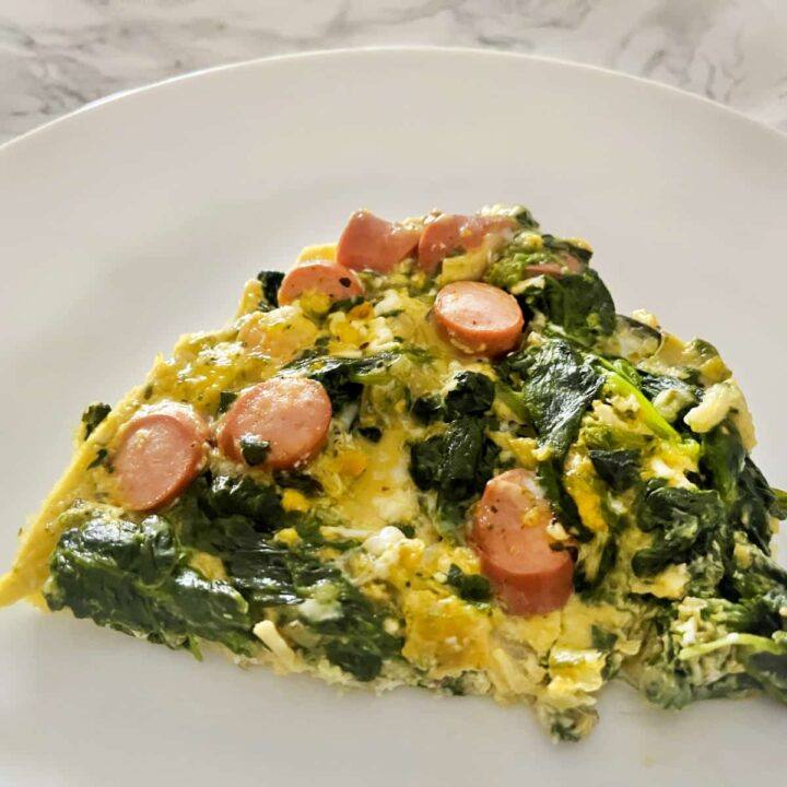 spinach egg sausage frittata