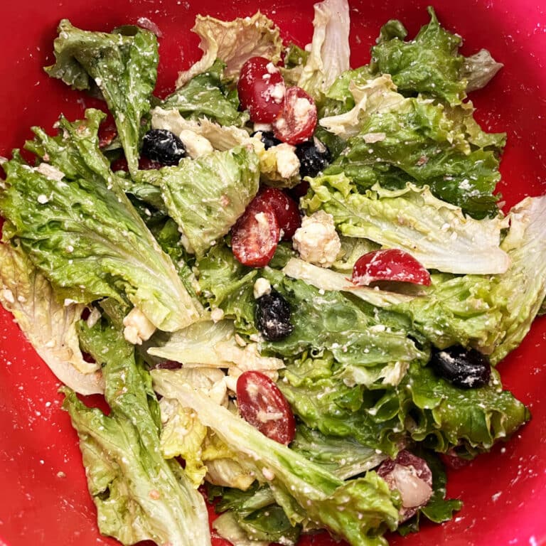 Greek salad with olives and feta