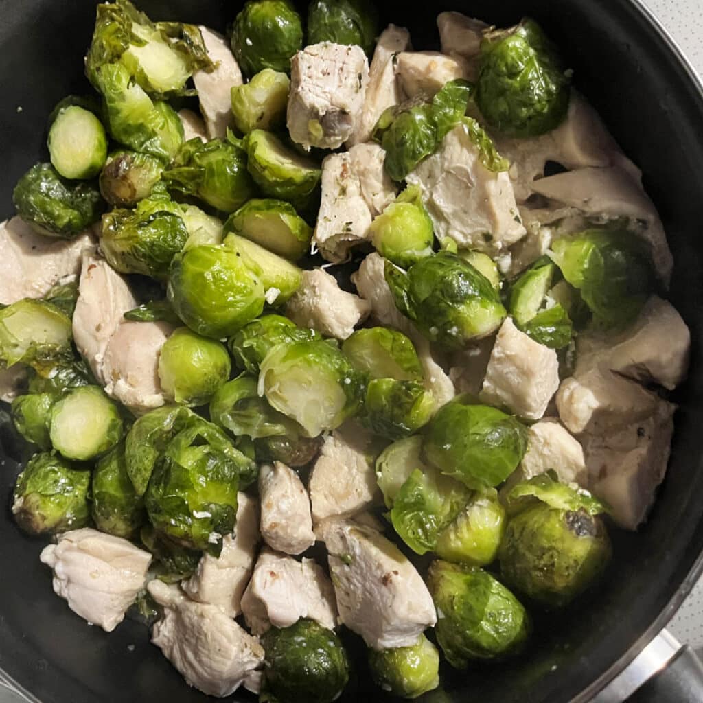 Chicken and brussels sprouts together