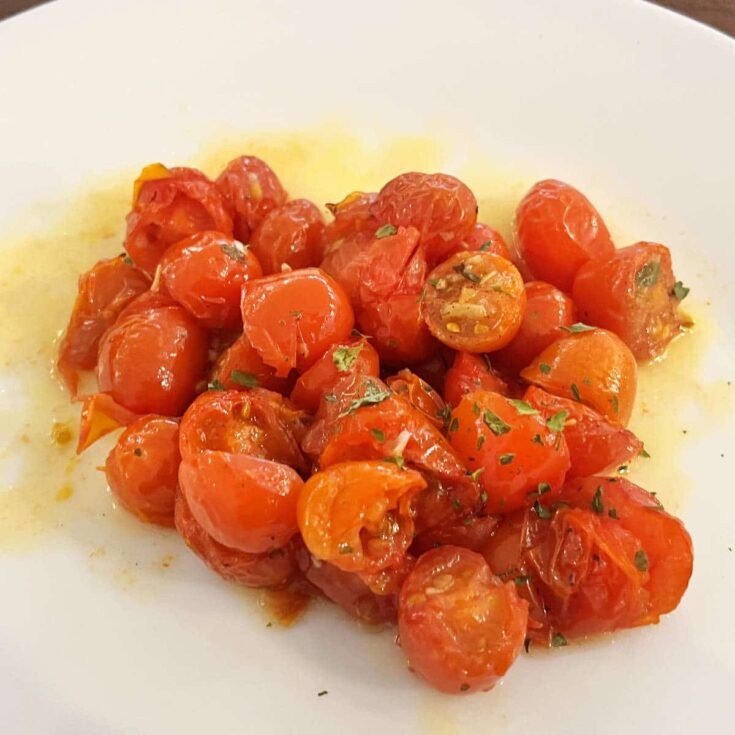 Air fryer roasted cherry tomatoes 2