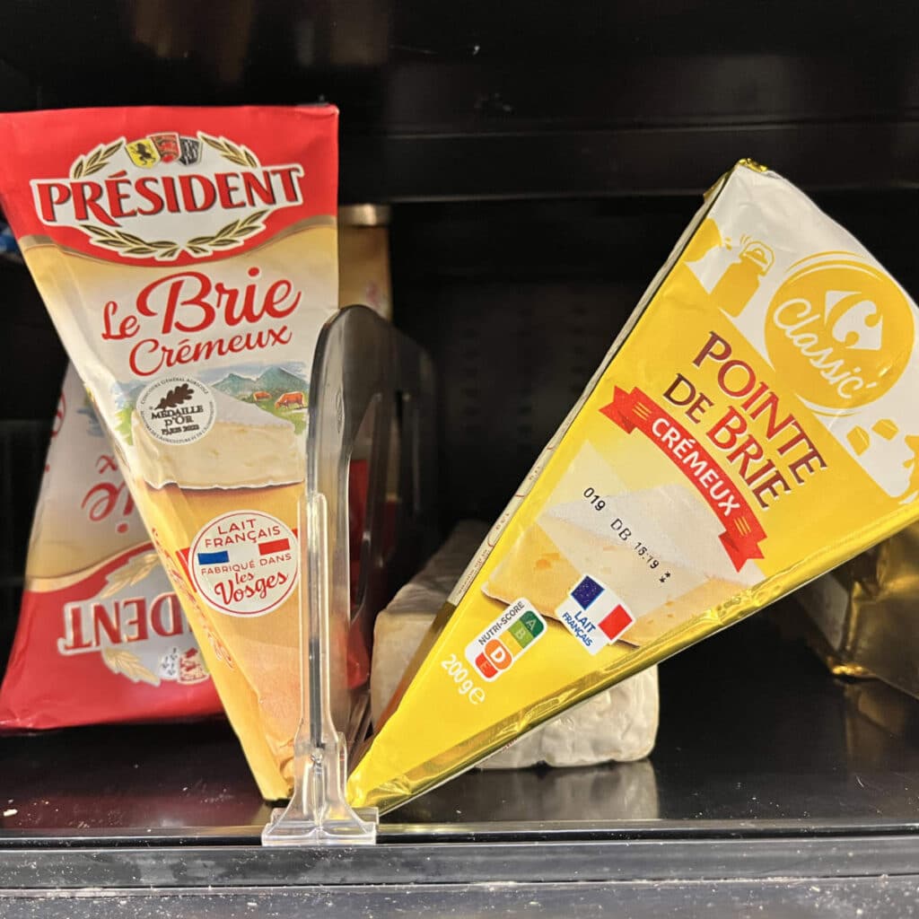 French Brie in the grocery store