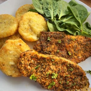 Baked thin pork chops (boneless)